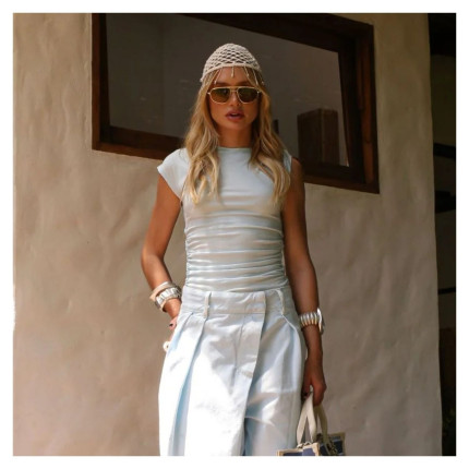 Blusa Malha Drapeada