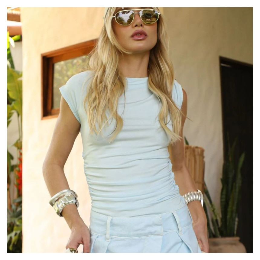 Blusa Malha Drapeada