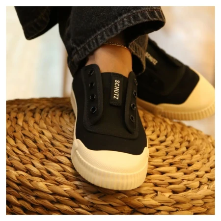 Slip On Schutz Preto