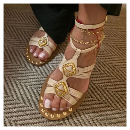 Rasteira Creme Ferrucci