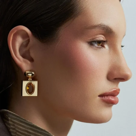 Brinco Pêndulo Quadrado