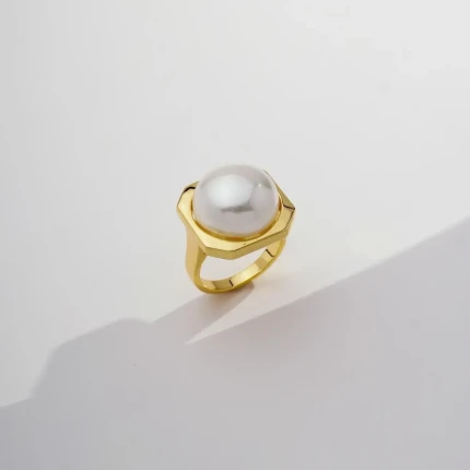 Anel Octogonal e Pérola