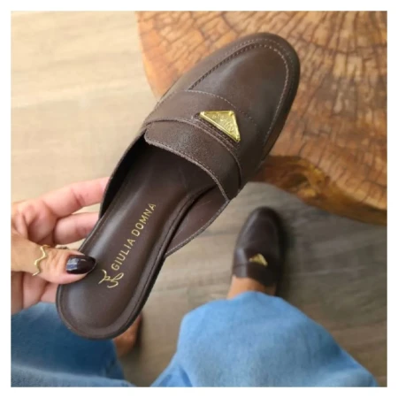 Mule Marrom Giulia Domna