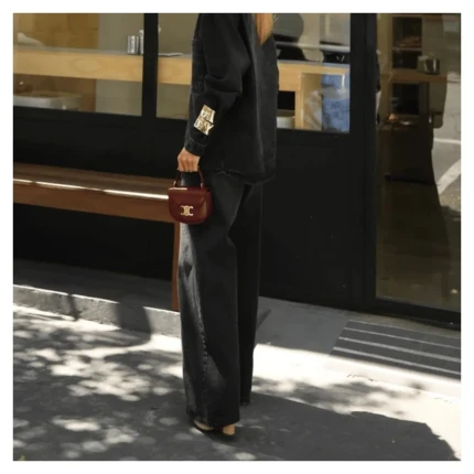 Calça Wide Leg Cós Duplo