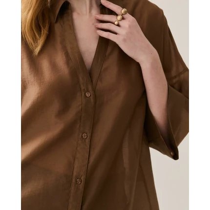 Camisa Kimono Marrom