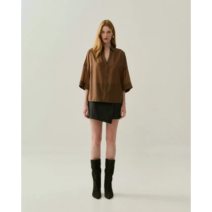 Camisa Kimono Marrom