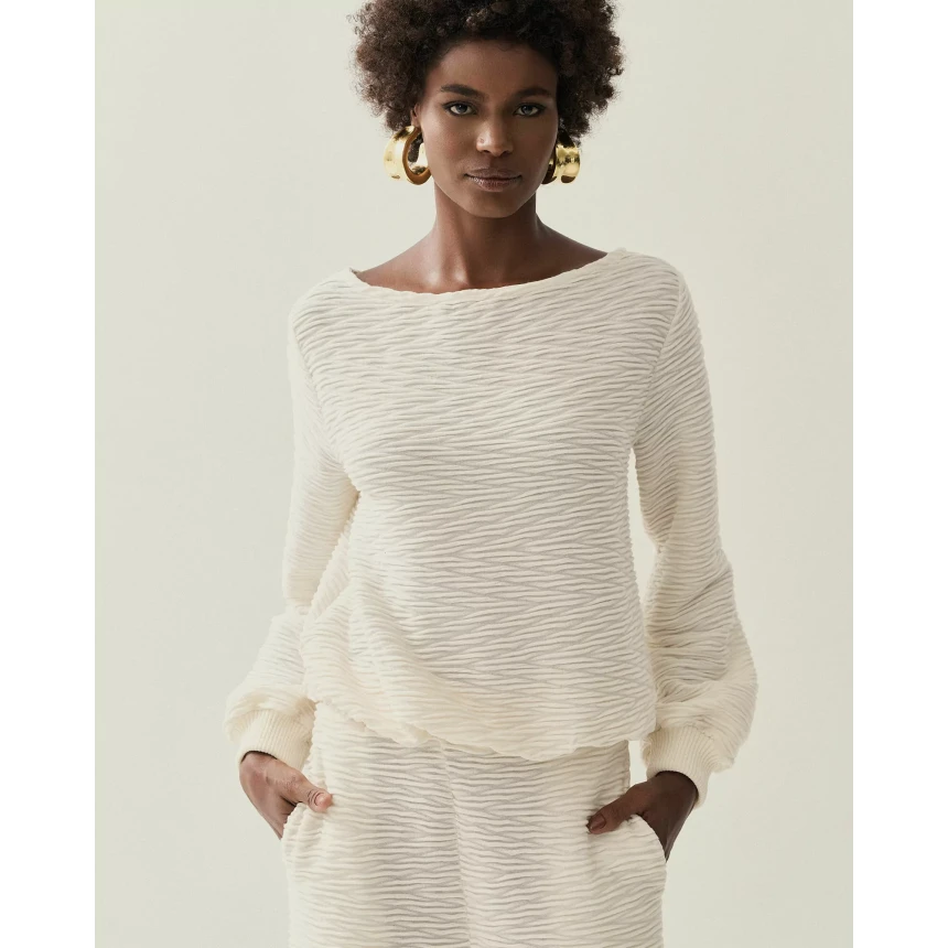 Blusa Textura Off White