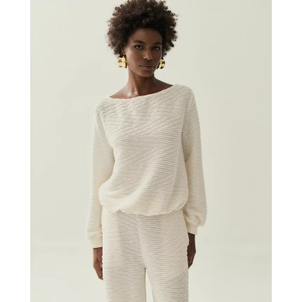 Blusa Textura Off White