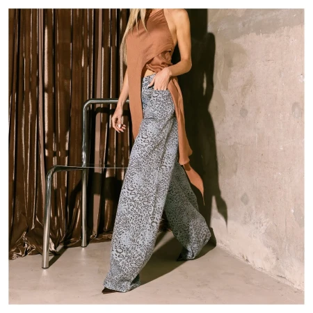 Calça Jeans Animal Print