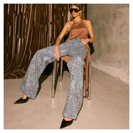 Calça Jeans Animal Print