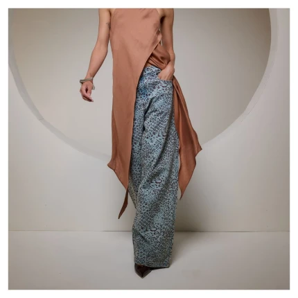 Calça Jeans Animal Print