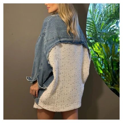 Jaqueta Jeans Tweed