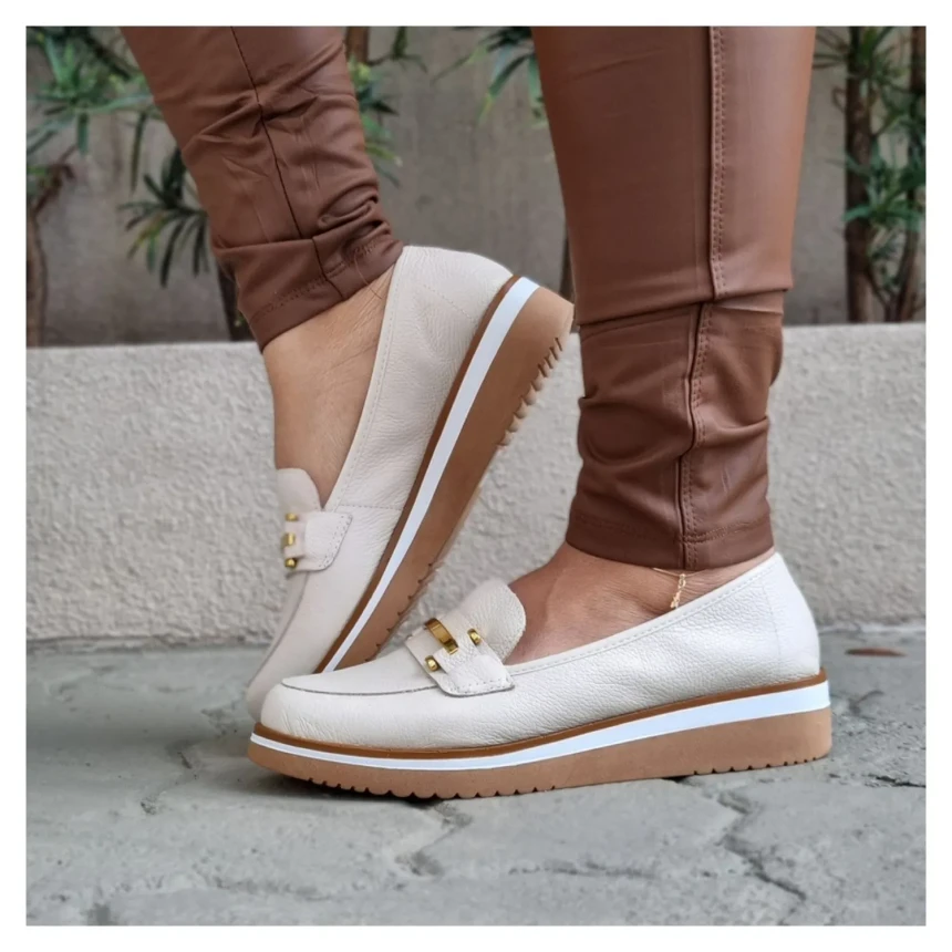 Loafer Couro Giulia Domna