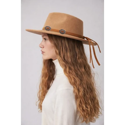 Chapéu Fedora Caramelo