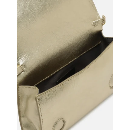 Bolsa Couro Dourada Arezzo
