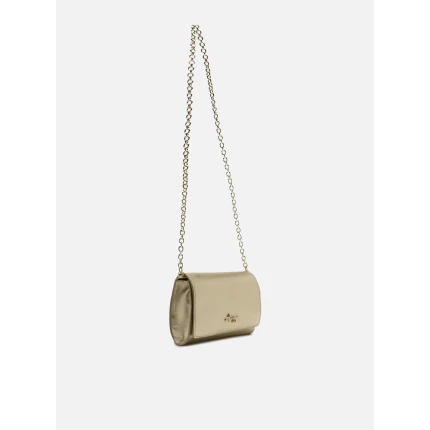 Bolsa Couro Dourada Arezzo