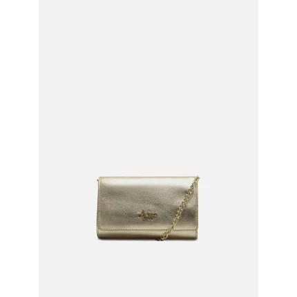 Bolsa Couro Dourada Arezzo