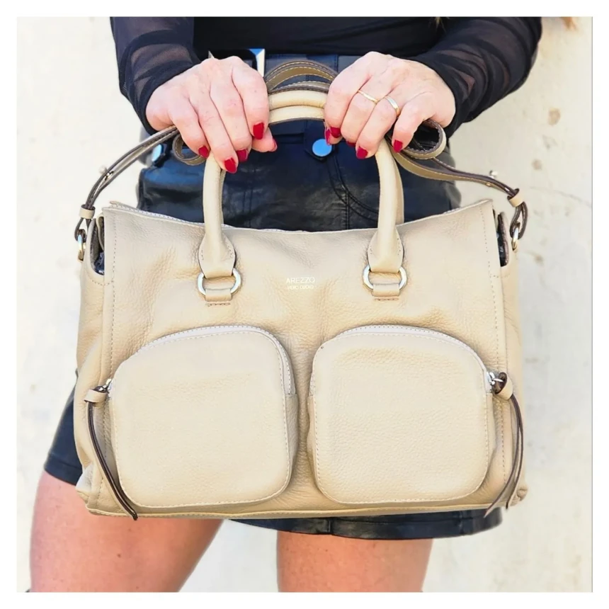 Bolsa Creme Arezzo