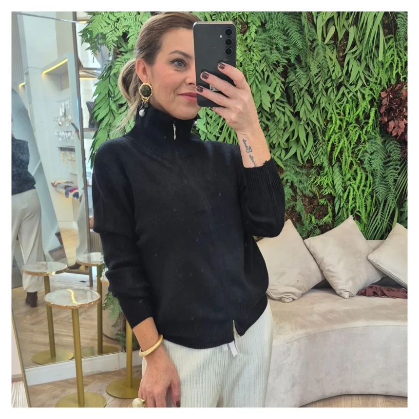 Blusa Modal Ziper