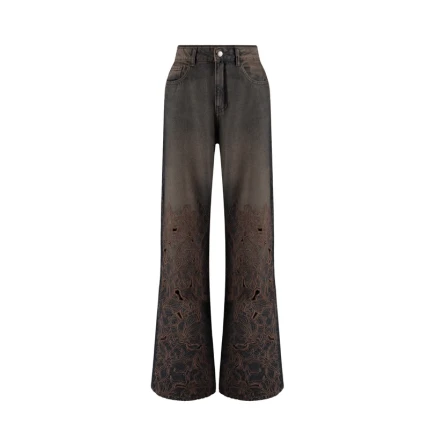 Calça Wide Leg Flores