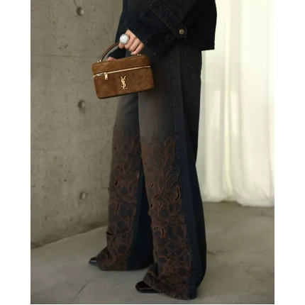 Calça Wide Leg Flores