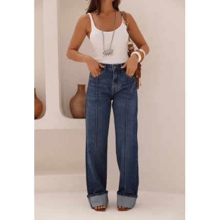 Calça Jeans Reta