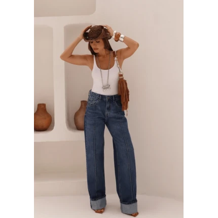 Calça Jeans Reta