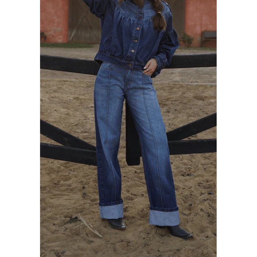 Calça Jeans Reta