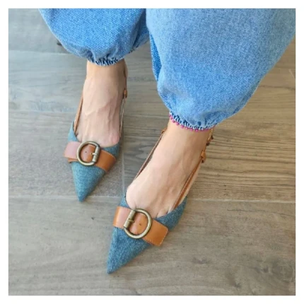 Scarpin Slingback Jeans Schutz