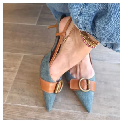 Scarpin Slingback Jeans Schutz