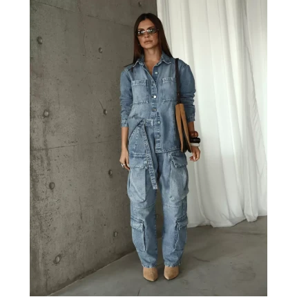 Camisa Jeans Ampla