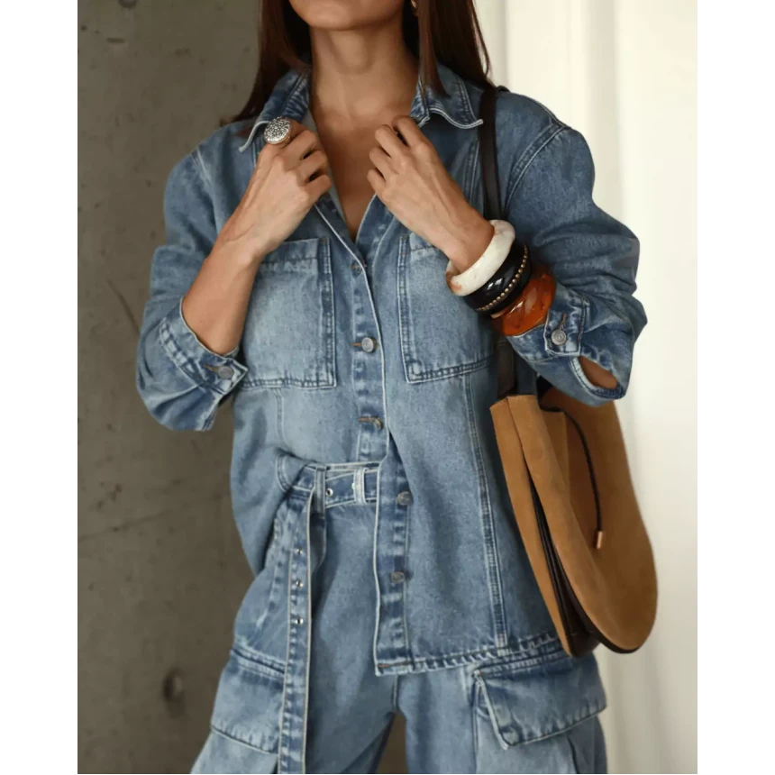 Camisa Jeans Ampla