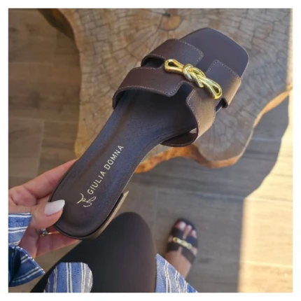 Tamanco Couro Giulia Domna