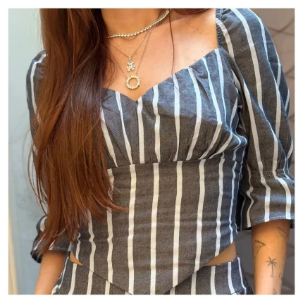 Cropped Listrado