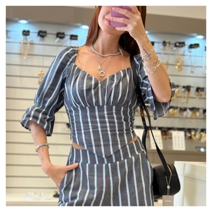 Cropped Listrado