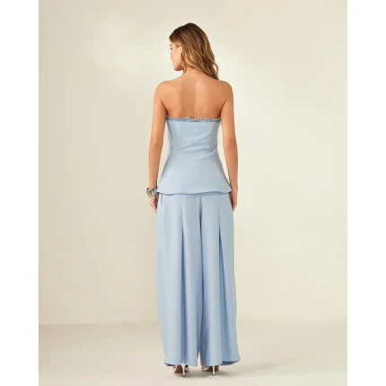 Top Peplum e Renda