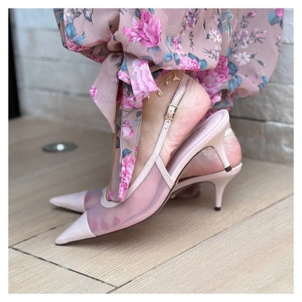Scarpin Slingback Rosa Arezzo