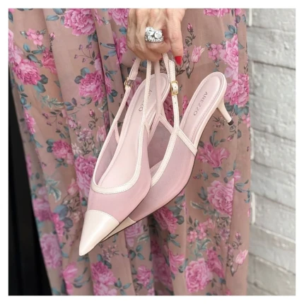 Scarpin Slingback Rosa Arezzo