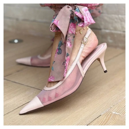 Scarpin Slingback Rosa Arezzo