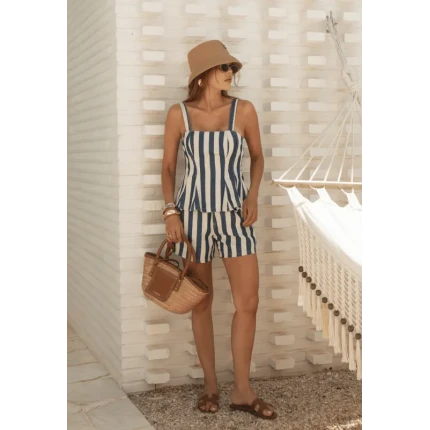 Short Mom Listrado