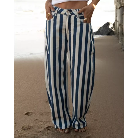 Calça Listrada Balloon