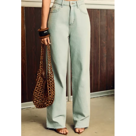 Calça Wide Leg Dirty Wash
