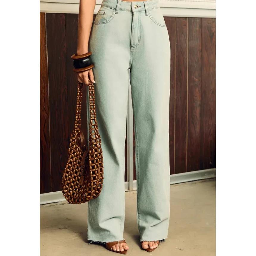 Calça Wide Leg Dirty Wash