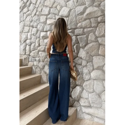 Calça Baggy Overlap Rasgada