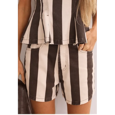 Short Mom Listrado