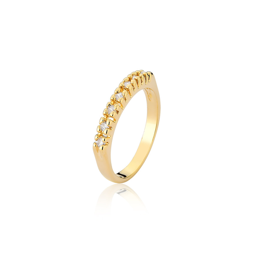 Anel Aparador Alto Folheado a Ouro 18k