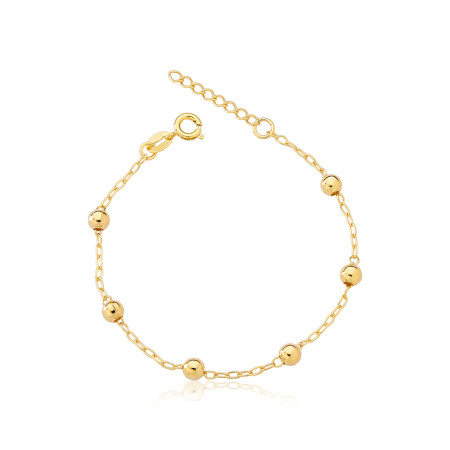 Pulseira Cartier c/ Bolinhas 4mm Folheada a Ouro 18k