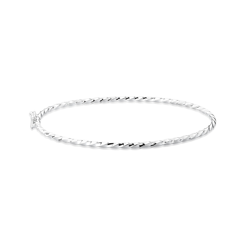 Bracelete de Prata Fio Torcido Liso