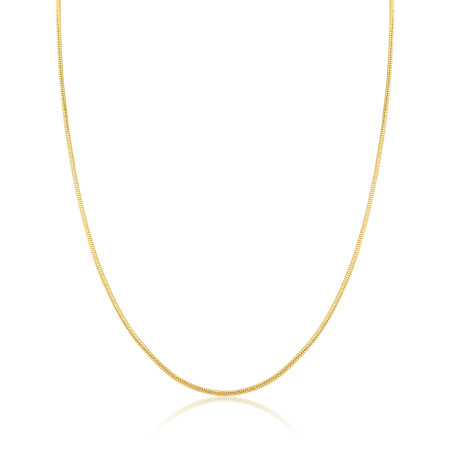 Corrente Rabo de Rato 40cm Folheada a Ouro 18k