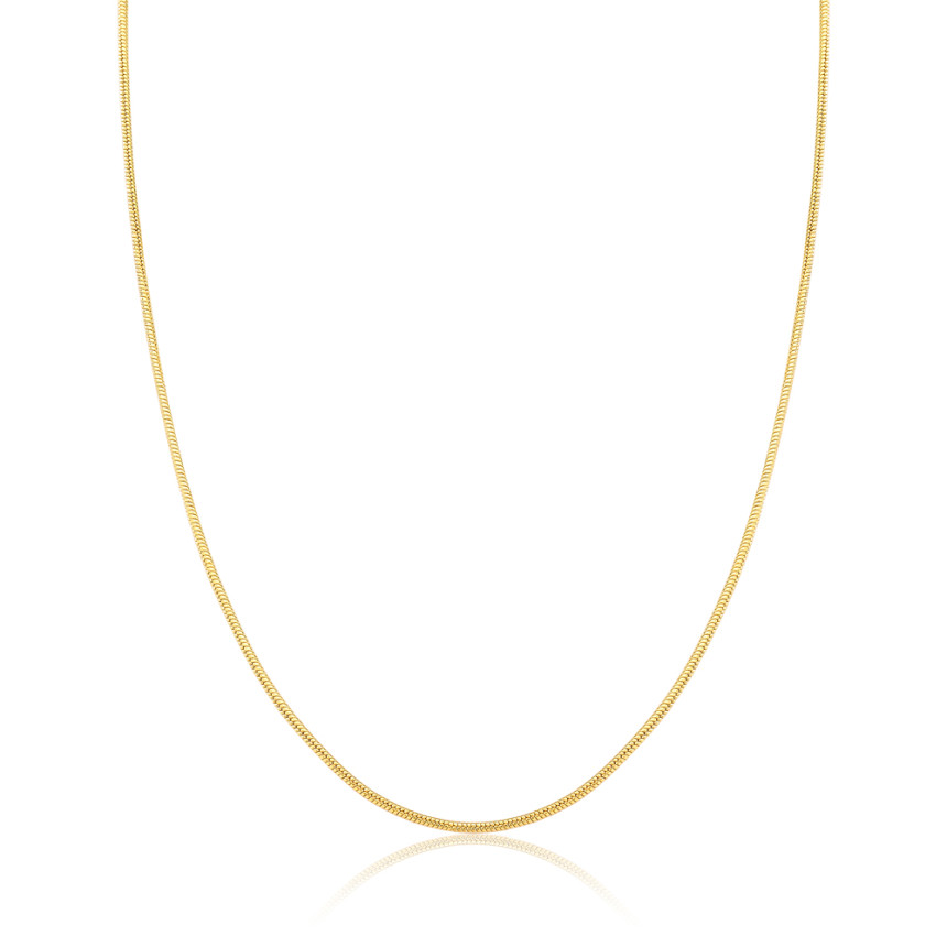 Corrente Rabo de Rato 40cm Folheada a Ouro 18k